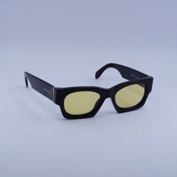 Palm Angels PERI089 BODIE 1018 Sunglasses Black Cat Eye Frame, Yellow Lenses main image 7